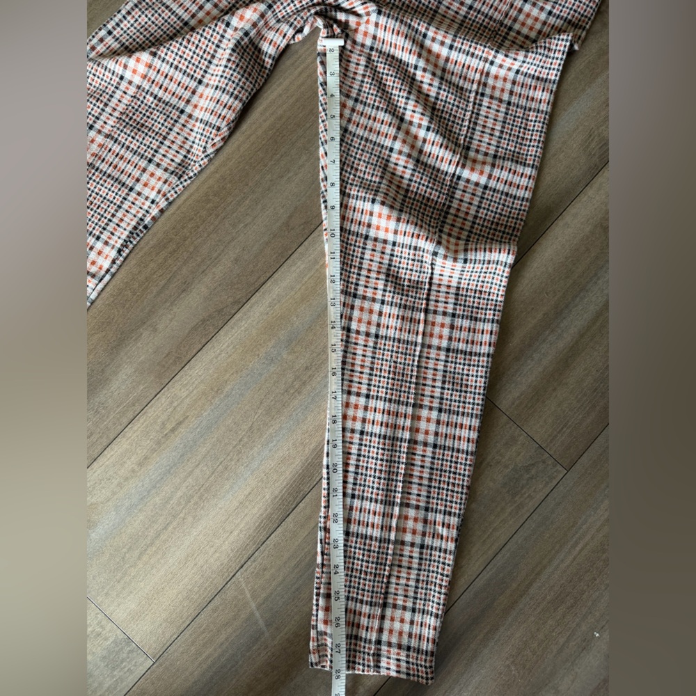 Free People Plaid Leggings in Cream and Black - Picture 10 of 16